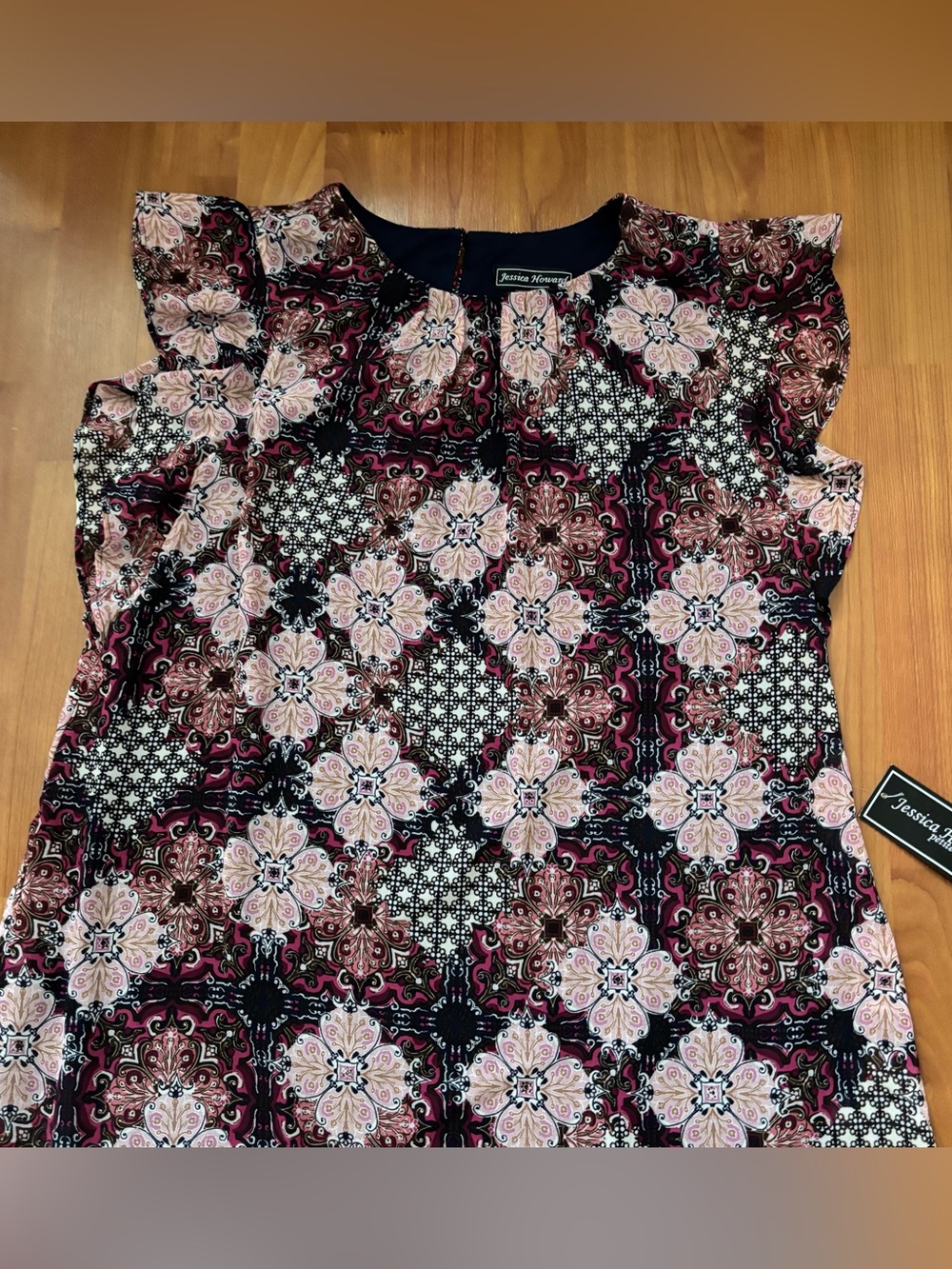 Women’s NWT Jessica Howard multicoloured floral dress size 12 PETITE - Picture 3 of 5